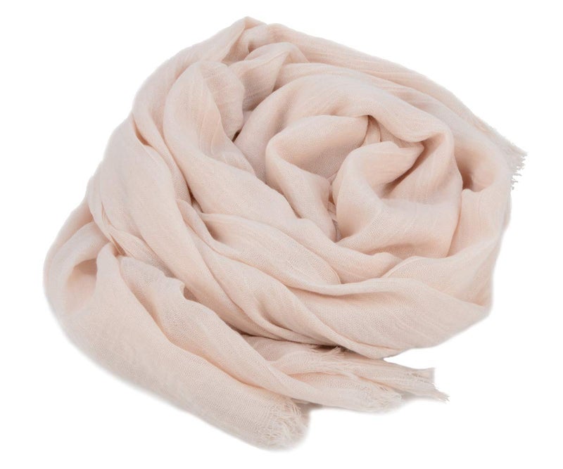 Iristide Womens Long Scarf in Solid Color, Light Weight Large Shawls Wrap for Beach Outdoor Camping Traveling Sunscreen Neckwear 75Ã—43 inch (Cream white) - Image 2
